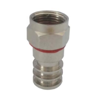 China Copper Crimp RF Adapter RG59 RG6 Coaxial Male F Connector for sale