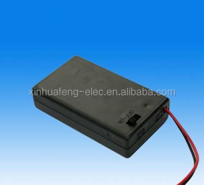 China PP Low Price 3AAA UM-4 Switch Battery Holder Case With Cover for sale