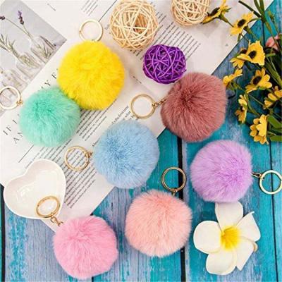 China Hot Amazon 8cm Charm Self Defense Key Chain Accessories Souvenir Gifts Promotion Blow Ball Keychains Tassel Key Chain for sale