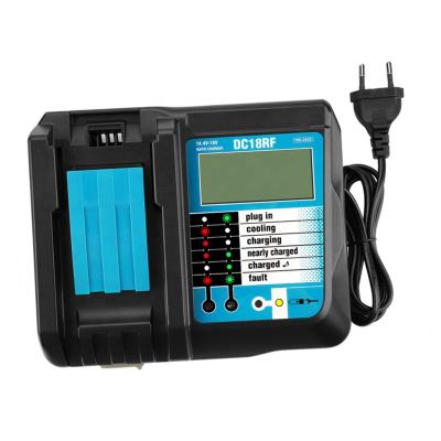 China Machine Tool Factory DC18RF 14.4V 18V Lithium-ion 3A Fast Charger For Makita BL1415 BL1830 BL1840 BL1850B BL1860 Cordless Machine Tool Battery for sale