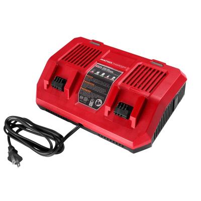 China Machine Tool Factory New Dual Bay 48-59-1802 M18 Simultaneous 18V Fast Charger 6.0 Amp For Milwaukee M18 18V Cordless Machine Tool Battery for sale