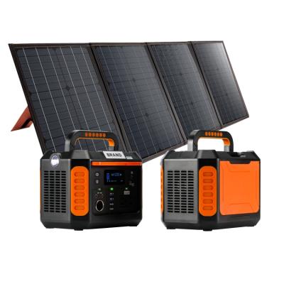 China 500W Wireless Charging Solar Generator With 100W Solar Panel AC Outlets Portable Power Station For Home Backup Outdoors RV Camping Emergency for sale