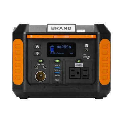 China Radio Charging 2022 NEW 500W 110V Outdoor Camping Power Station Lithium Battery Portable Rechargeable Multi Function Generator for sale