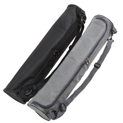 China Durable Customized Oxford Yoga Mat Carrying Pack Black Reinforce Handle Sling Eco-Friendly Waterproof Yoga Bag for sale