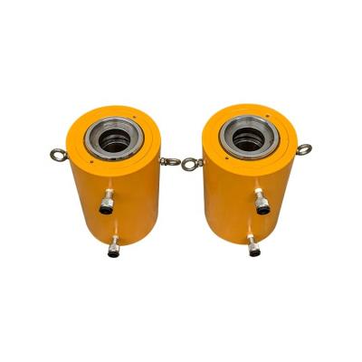 China Prestressed Oil Hydraulic Jack Long Stroke Tension Cylinder Power Pack 65 - 650 Ton Price > 50T for sale