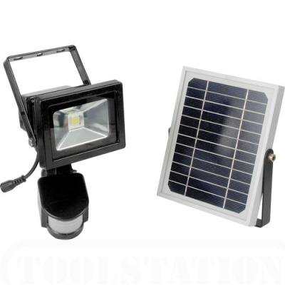 China PIR Motion Sensor 10W Solar LED Flood lights 950Lm DC 12V 6600mAh 140 degree for sale