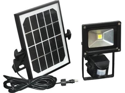 China Motion Sensor Solar LED Flood lights , 12V DC 20W PIR LED Floodlight Bridgelux Chips for sale