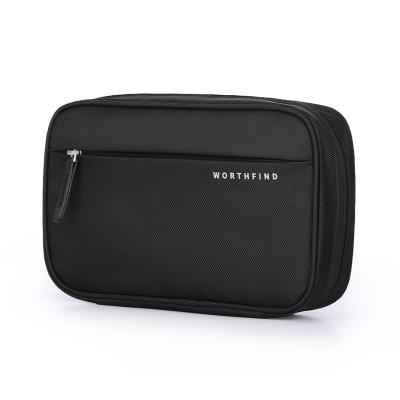 China Fashion Worthfind Customized Custom Logo Leather Bag Cosmetic Toiletries Bag Unisex Waterproof Eco Friendly Cosmetic Bag for sale