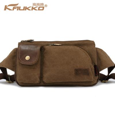 China Casual Canvas Vintage Canvas Sports Waist Bags Men Waist Recycling Bag for sale