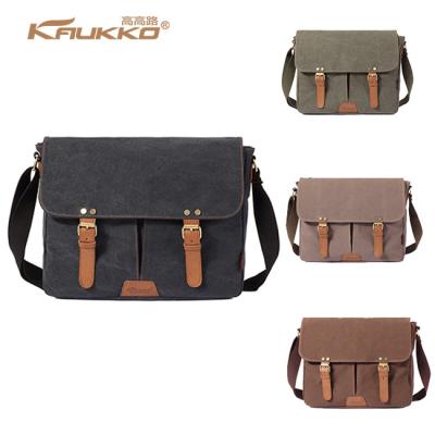 China Vintage Canvas Men Messenger Bag Canvas Crossbody Shoulder Bags Laptop Briefcase for sale