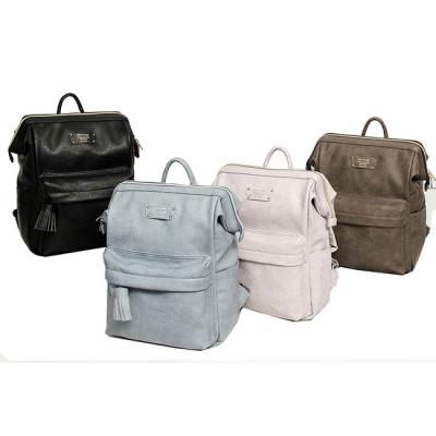 China Diaper Bag Fashion Leather Polyester Diaper Bag Large Capacity Maternal And Child Package Mommy Backpack for sale