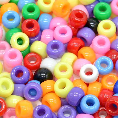 China Jewelry Making New Arrival 6 x 9mm Plastic Acrylic Pony Beads For DIY Craft Bracelets Necklace Jewelry Making Kit for sale