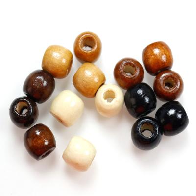 China Wooden Beads For Making Craft Loose Big Hole Wood Bead For Garland Bracelets Jewelry Making Crafts DIY for sale