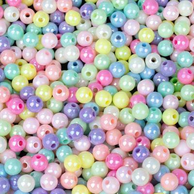 China Jewelry Making 6 8 10 12mm Acrylic Round Beads For Jewelry Making Plastic Round Beads For Bracelets Jewelry Making for sale