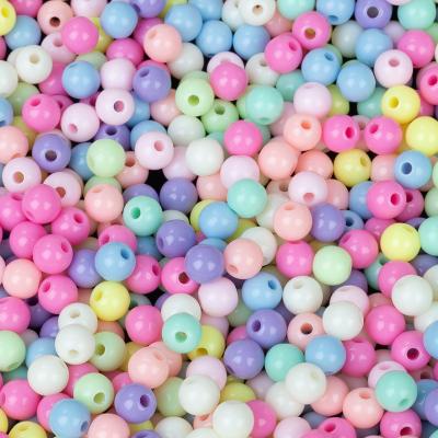 China Jewelry Making 6mm Acrylic Round Beads For Jewelry Making Plastic Round Beads For Bracelets Jewelry Making for sale