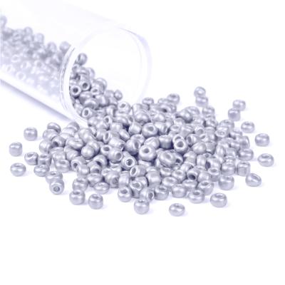 China Jewelry Making Wholesale 6/0 8/0 11/0 12/0 Gold Metallic Silver Seed Beads 2mm 3mm 4mm For DIYJewelry Making for sale