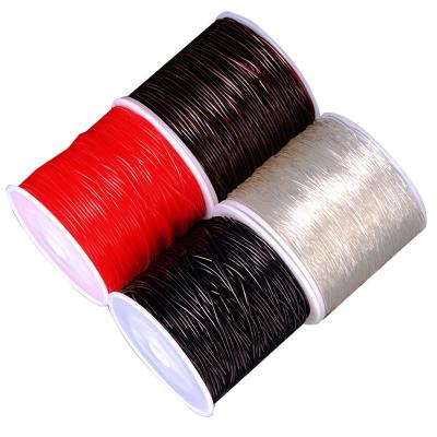 China Jewelry Making 15M/Roll Transparent Crystal DIY Round Plastic Stretch Tie Elastic Line Beads For Jewelry Making Supply Thread String Thread for sale