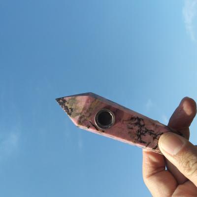 China China wholesale natural crystal rose crystal stone pole pipe along for sale