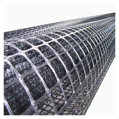 China High Tensile Strength 40Kn Road Reinforcement Plastic Geo Grid With Two Way Stump PP Biaxial Geogrid for sale