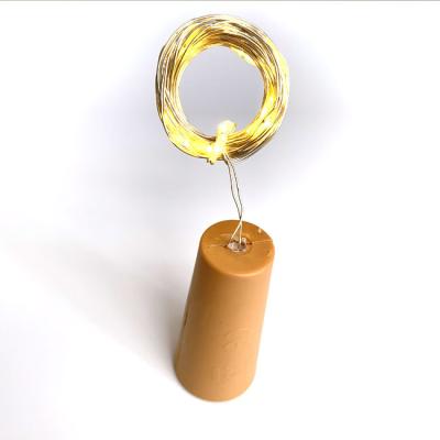 China Copper LR44 Button Wine Bottle Cork Shape Lighting Mini Micro LED Battery Operated String Light for Party Home Decoration for sale