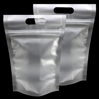 China Transparent Frosted See Through Pouches Moisture Proof Self Seal Zipper 3 Side Sealed Bag for sale