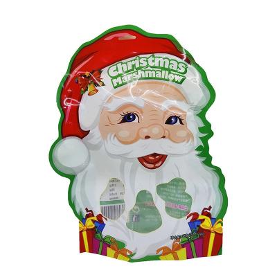 China Special Shaped Plastic Mylar Bag With Zipper, Customised Christmas Packaging Bag zu verkaufen