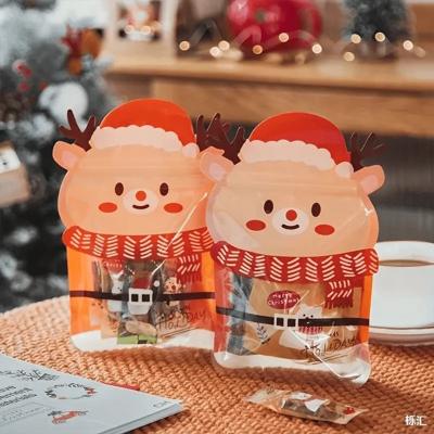 China Christmas Mylar Packaging Bag Santa Claus Shaped For Cookies Gummies Candies zu verkaufen