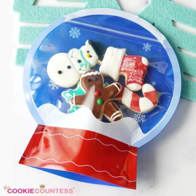 China Custom Christmas Mylar Packaging Bag With Special Shape And Ziplock Closure zu verkaufen