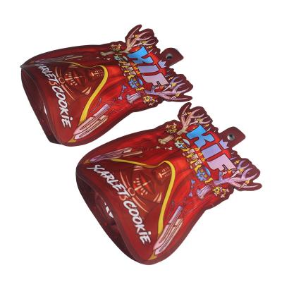 China Custom Printing 3.5G Ziplock Mylar Bags Die Cut Irregular Shape Pouches à venda