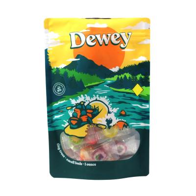 China Custom Printed Biodegradable Tea Bags Aluminum Foil Mylar Bag With Window for sale