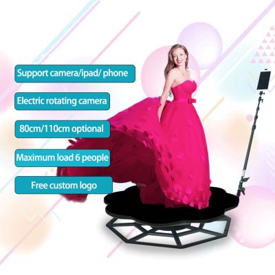 China SDK 360 Photo Booth Camera 360 Rotation Auto Rotate Rotating Bracket With Ring Light for sale