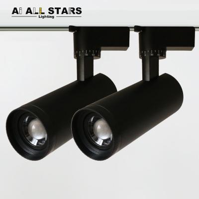 China 2021 New Modern Design Adjustable Focusable Angle Black COB 10watt 20watt 30watt LED Zoom Track Light for sale