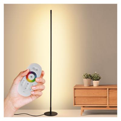 China Europe Drop Shipping Modern Minimalist Round RGB Light Remote Control Tripod LED Corner Nordic Floor Lamp for sale