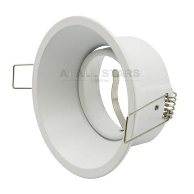 China Modern GU10 MR16 Halogen Fixture Round Ceiling Recessed Trim Ring Downlight Housing LED Downlight Lamp Holder Mounting for sale