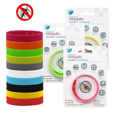 China Viable Silicone Mosquito Scent Repellent Bracelet For Kids And Adults for sale