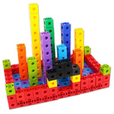 China DIY TOY 100Pcs 10 Colors Multilink Linking Counting Snap Cubes Blocks Math Teacher Manipulative Children Early Education Toy for sale