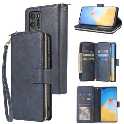 China Multi-Funtion Flip Wallet Purse Leather Phone Case Covers With Card Holder For Huawei p30 p40pro plus y7p STA380 for sale