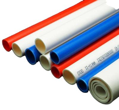 China Long Life Span Manufacturing Electrical Wiring Thread Colored 40mm PVC Conduit Pipe Price List for sale