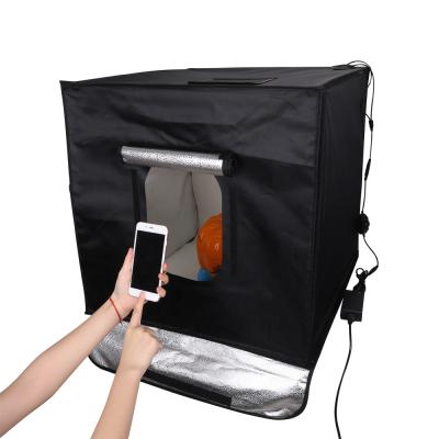 China Running Product 60CM LED Photo Studio Light Tent Mylar Reflective Cloth Status, Shooting Cube, Portable Mini Photo Studio Kit for sale