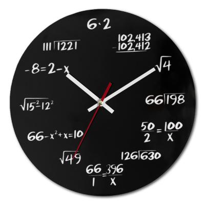 China Antique Creative Modern Math Clocks Formula Function Wall Clock Living Room Style Home Decor For Living Room for sale