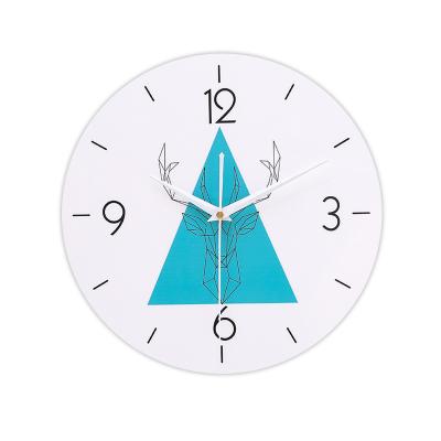 China Antique Style Retro Clocks Gifts Creative Elks Synchronize Living Room Home Wall Clock for sale