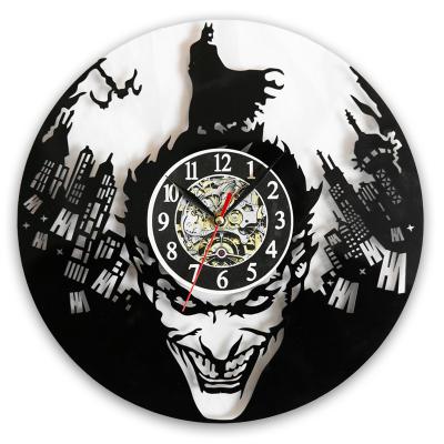 China Creative Retro Disc Antique Wall Clock Vinyl Style Decoration Nostalgic Home Clock for sale