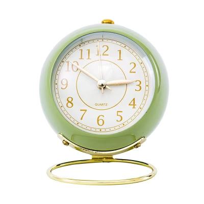 China LUMINOVA Table Clocks Classic Non-ticking Small Table Alarm Clock With Backlight HD Glass for sale