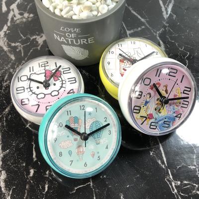 China Antique Style Mini Sucker Quartz Bathroom Wall Clock Kitchen Shower Room Shower Room Sucker Waterproof Free Perforated Clock for sale