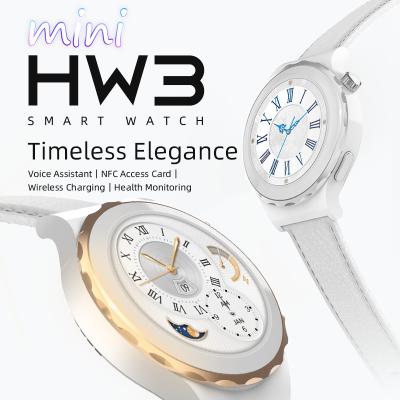 China 2022 New Arrivals 3G HW3 Mini Round Wireless Charging Ceramic Touch Screen Ladies Wrist Watch Women Ladies Smart Watch for sale