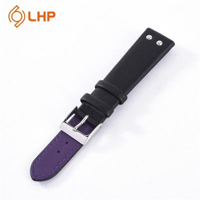 China Soft leather strap leather with rivet watch straps 20mm multicolor 18mm high quality attractive leather strap for sale