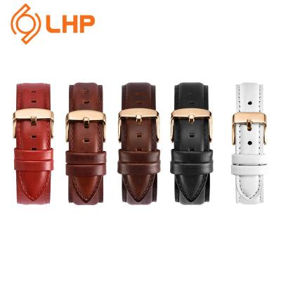 China Custom Handmade Leather Strap Luxury Leather Strap 18/20/22 mmDW Watch Leather Strap for sale