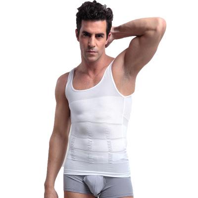 China Mens Body Shaper Vest Compression Shirt Gym Workout Tank Tops QUICK DRY Slimming Abdomen Sleeveless Slimming Shapewear for sale