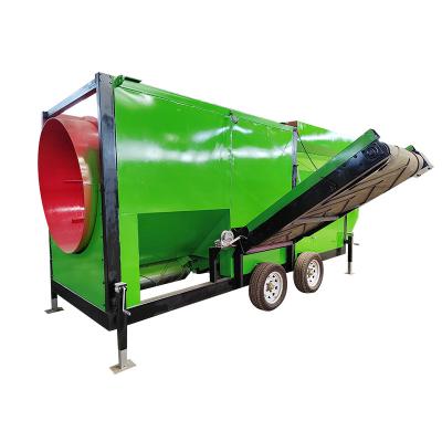 China Circular Mobile Trommel Screening Plant for Reciprocating Soil Screening Machine for sale