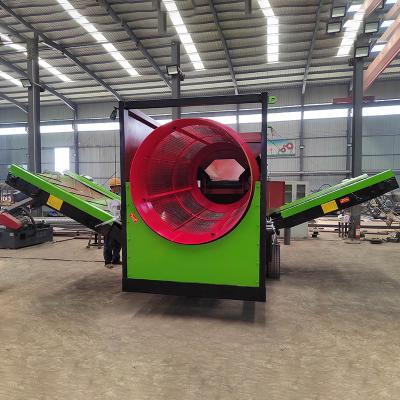 China Direct Green Carbon Steel Compost Sieving Machine Drum Trommel Small Stone Sieve Machine for sale